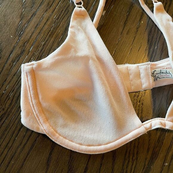 Free People light pink In The Mood underwire bra 32C, NWT - Picture 3 of 6